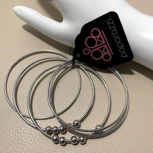 NWT Paparazzi Silver Bracelets (Set of 5)